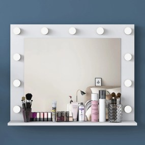 Espelho Decorativo em Aglomerado EF108 – Branco – 90x71,8x15 cm