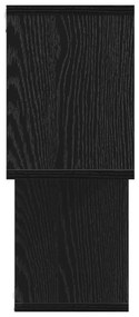Prateleira de Parede Carvalho Preto 100x20x53 cm Madeira Engenharia