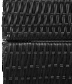 Divisória de Ambiente vidaXL 4 Painéis Dobrável Preto 195x180 cm Polí