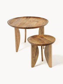 Mesa de apoio em madeira de manga Ella, conjunto de 2