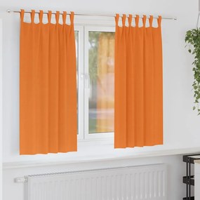 vidaXL Cortinas Blackout com Argolas 2 pcs Laranja Brilhante