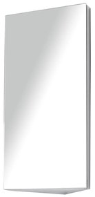 HOMCOM Armário de Canto para Banheiro em Aço com Porta de Espelho Fecho Magnético 3 Prateleiras Economizador de Espaço 60x30x18,4 cm | Aosom Portugal
