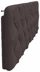 Almofadão de cabeceira 180 cm tecido castanho-escuro