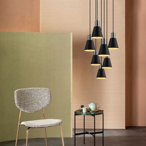 **** Candeeiro de Teto Kem – Preto Níquel – Diâmetro 43 cm, Altura 111