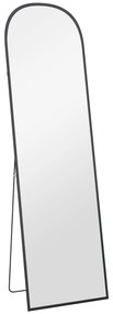 HOMCOM Espelho de Pé Espelho de Corpo Inteiro 50x170 cm com Estrutura de Liga de Alumínio e Suporte para Sala Quarto Dourado | Aosom Portugal