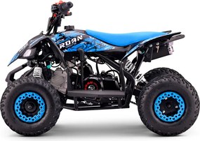 Mini moto 4 gasolina para crianças de gasolina 110cc Roan Ratte R6 R-N-1,C/ marcha-atrás e limitador velocidade Azul