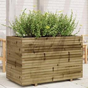 Vaso/floreira de jardim 110x60x72cm madeira de pinho impregnada