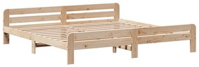 Cama sem colchão 200x200 cm madeira de pinho maciça