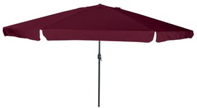 Parasol de Jardim vidaXL ø395x245 cm Bordô