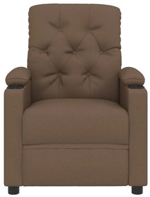 Poltrona elétrica reclinável tecido castanho