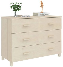 Aparador HAMAR 113x40x80 cm pinho maciço castanho-mel