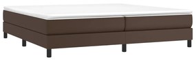 Estrutura de cama 200x200cm couro artificial castanho