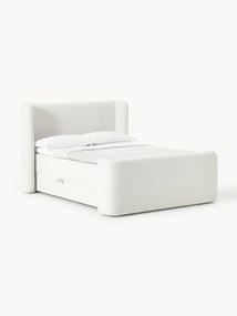 Cama divan em bouclé com arrumação Perla