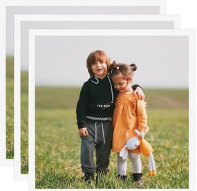 vidaXL Molduras para parede 3 pcs 40x40 cm MDF branco