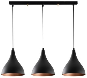 Candeeiro de Teto Berceste – Preto – 72 cm de Diâmetro, 118 cm de Altu