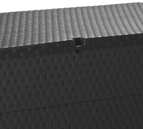 Móvel de arrumação para jardim 120x56x63 cm vime PE antracite