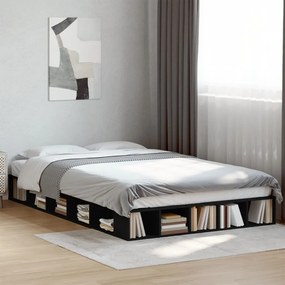 vidaXL Estrutura de cama 120x200 cm derivados de madeira preto