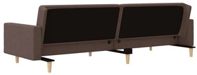 Sofá-cama 2 lugares c/ duas almofadas tecido cinza-acastanhado