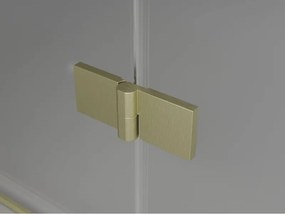 Mexen Mist-F Duo cabine de duche dobrável 90 x 90 cm, transparente, ouro escovado - 8A6-090L-090P-55-00
