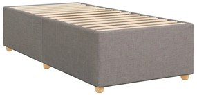 Estrutura de cama sem colchão 90x190 cm tecido cinzento