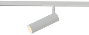 Foco moderno branco para sistema de calha monofásico GU10 35mm - Slimline Uzzy Moderno