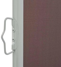 Toldo lateral retrátil para pátio 100x300 cm castanho