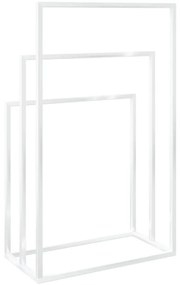 Toalheiro de pé 48x24x79 cm ferro branco