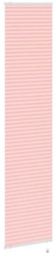 Rosa Plissada Cega 45x200 cm Largura Tecido 44,4 cm Poliéster
