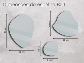 Espelhos em conjunto B24 34×34, 60×60, 60×80