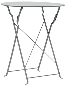3 pcs conjunto bistrô aço cinzento