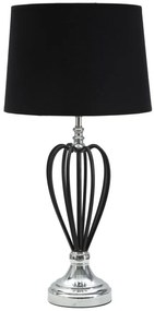 LAMPADA DA TAVOLO PRATA ESCURA CM Ø 28X56