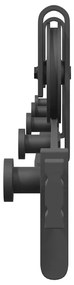 Kit de ferragens para porta deslizante 183 cm aço preto