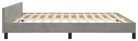 Estrutura de cama sem colchão 180x200 cm veludo cinzento-claro