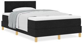 Cama Box com Colchão Preta 120x200 cm Tecido