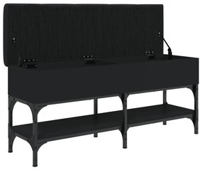 Banco sapateira 102x32x45 cm derivados de madeira preto