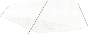 Estufa com estrutura de aço 30 m² 10x3x2 m branco