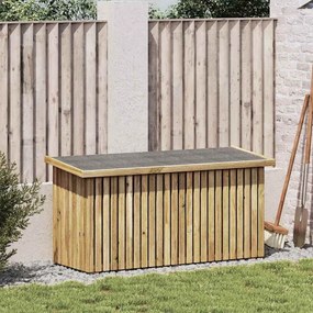 vidaXL Caixa de Armazenamento para Jardim Castanho 119 x 44 x 58.5 cm
