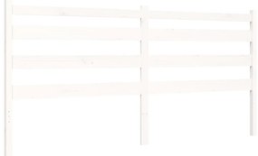 Cama sem colchão 200x200 cm madeira de pinho maciça branco