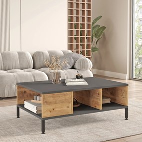 Mesa de Centro RL2 – Pinho Atlântico Antracite – 90x33,1x60 cm