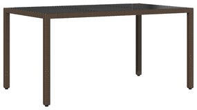 Conjunto de Jantar para Jardim de 7 Peças com Almofadas em Rattan Sint
