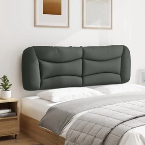 Almofadão de cabeceira 160 cm tecido cinzento-escuro