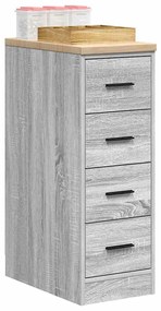 vidaXL Armário de arrumação de garagem cinzento sonoma 30x51x85 cm