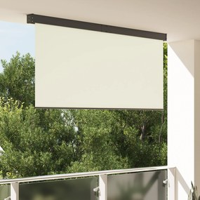 vidaXL Cortina Rolô Exterior Riscas Manual Ajustável Creme 200 x 250 cm tecido