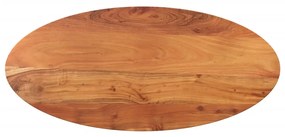 Tampo de mesa oval 120x60x3,8 cm madeira de acácia maciça
