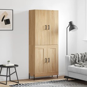 vidaXL Armário alto 69,5x34x180 cm derivados de madeira cor sonoma