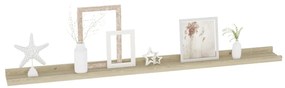Prateleiras de parede 4 pcs 100x9x3 cm carvalho sonoma