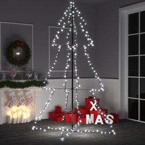 328583 vidaXL Árvore de Natal em cone 240 LEDs 118x180 cm interior e exterior