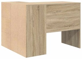 mesa de canto Carvalho Sonoma 102x88x75 cm Madeira Engenheirada
