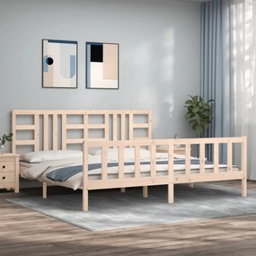 vidaXL Cama sem colchão 200x200 cm madeira de pinho maciça