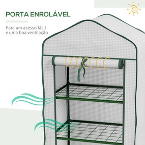 Estufa de Jardim de 3 Níveis Estufa de Terraço com 3 Prateleiras 1 Por